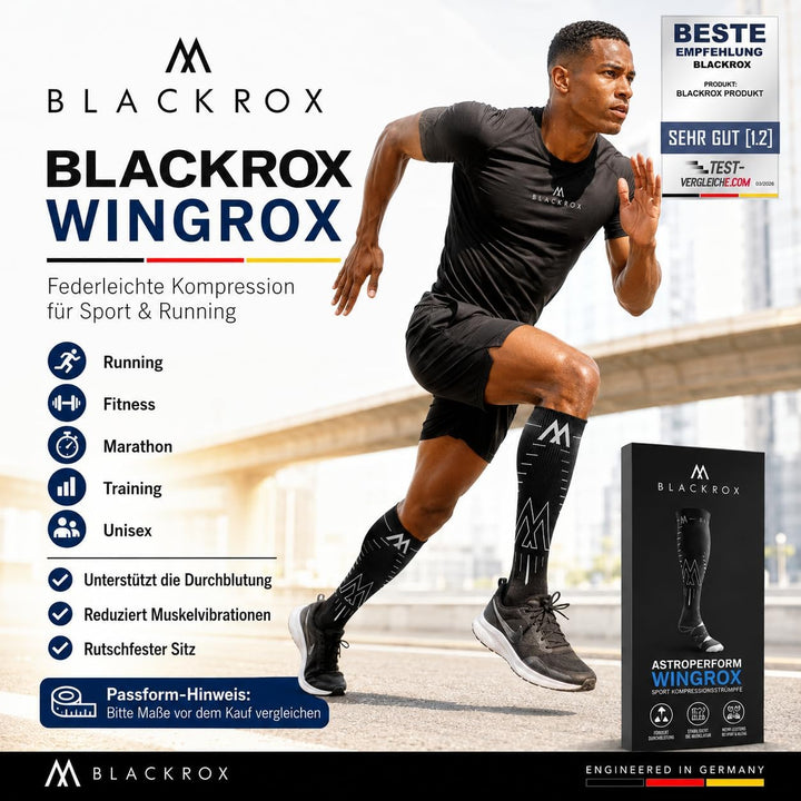 BLACKROX Kompressionssocken Astropreform WINGROX Premiun Kompressionssocken Sportkompressionssocken
