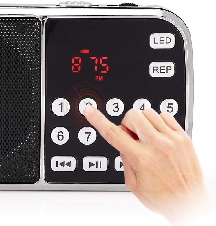 VBESTLIFE -Radio mit LED-Taschenlampe-Funktion, MP3-U-Scheibe des Musik-Spieler-FM TF