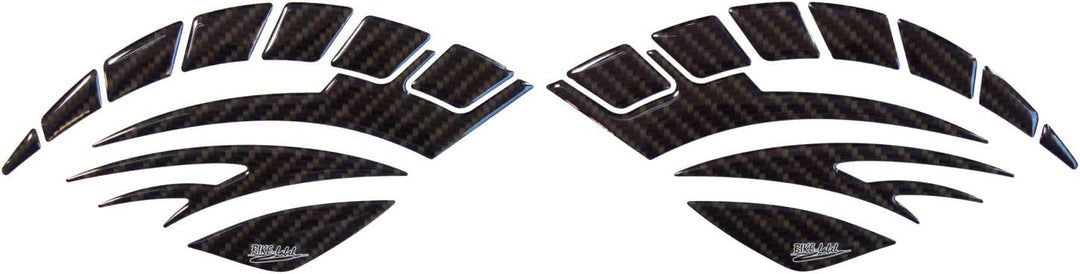 BIKE-label Seitentank Pad Motorrad Aufkleber Carbon Braun Optik 810001