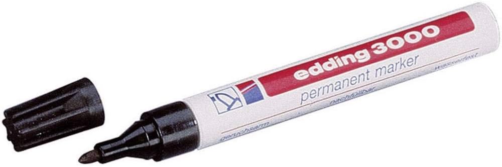 edding 3000 Permanentmarker - schwarz - 10 Stifte - Rund-Spitze 1,5-3 mm - schnell trocknender Perma