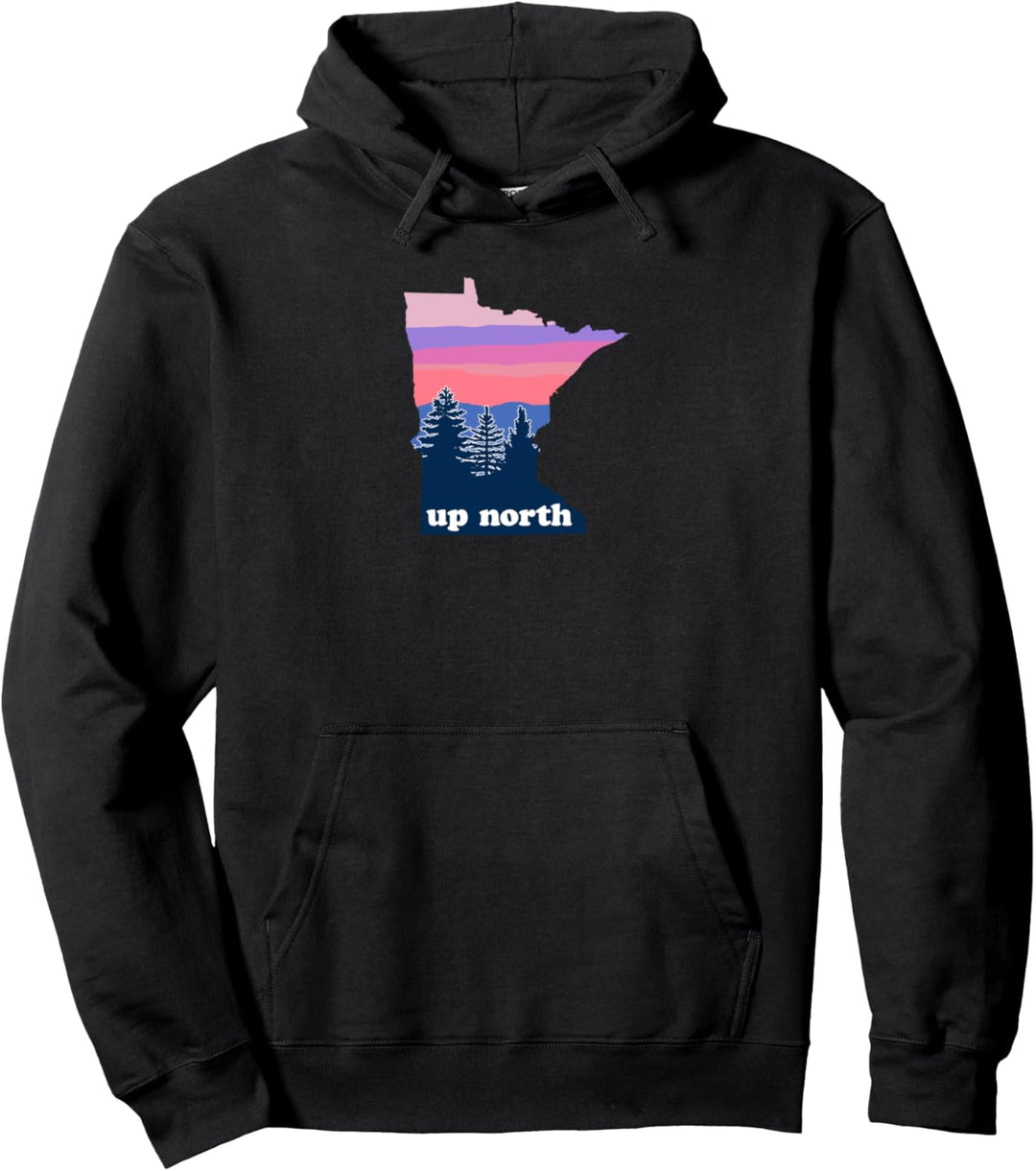 Up North Minnesota erröten Sonnenuntergang Pullover Hoodie