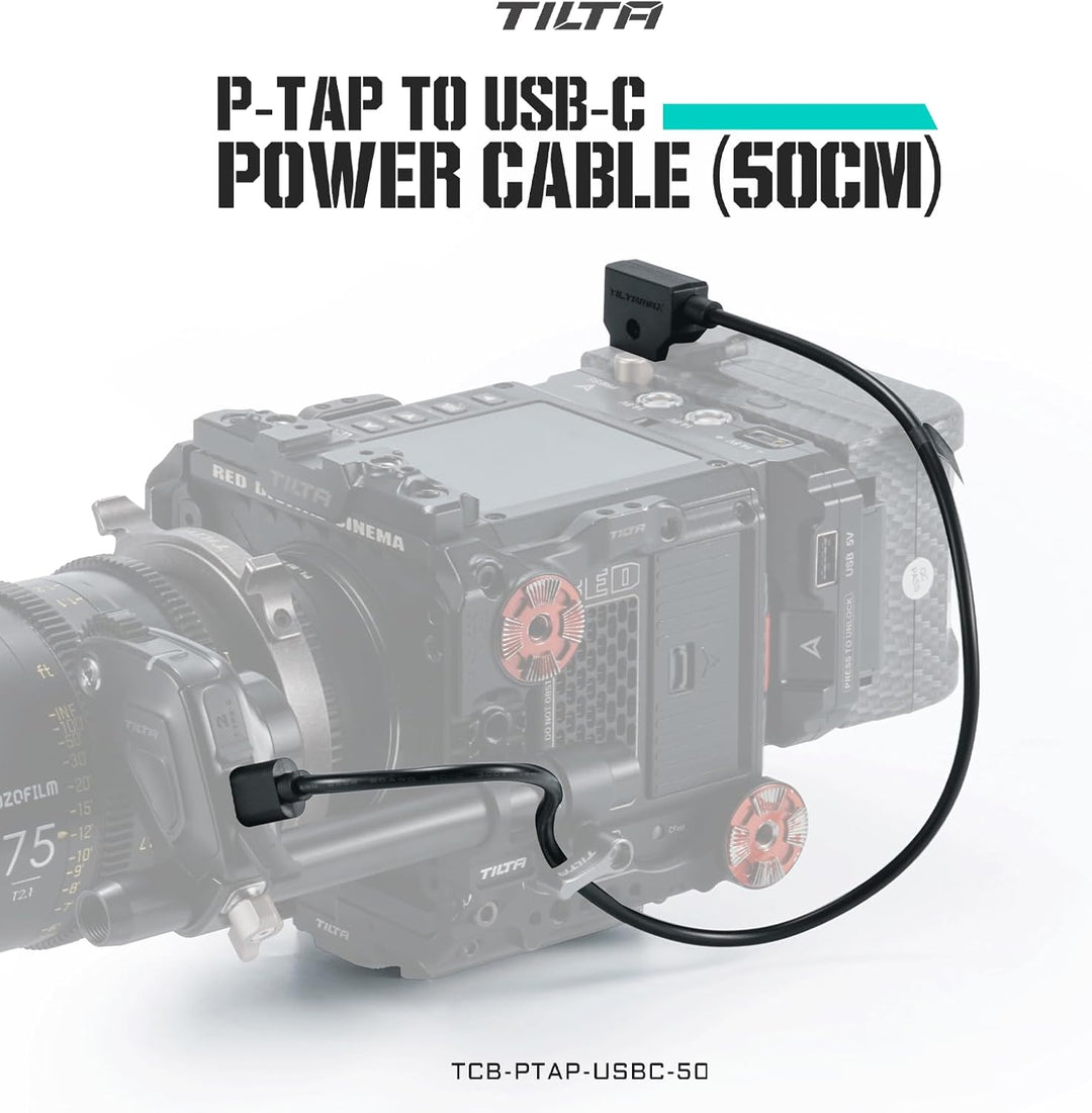 Tilta P-Tap auf USB- C Stromkabel (50cm), Nur Kompatibel mit dem Nano II Motor TCB-PTAP-USBC-50 P-Ta
