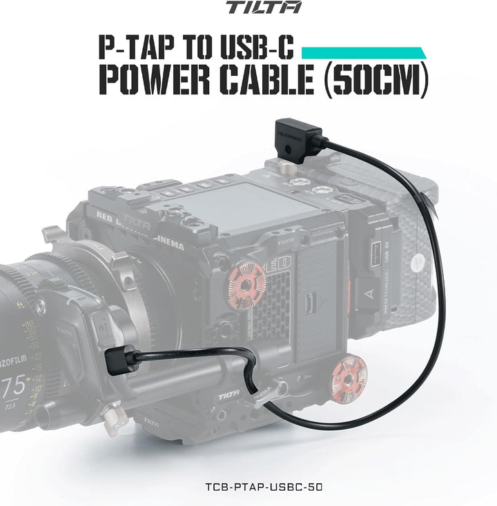 Tilta P-Tap auf USB- C Stromkabel (50cm), Nur Kompatibel mit dem Nano II Motor TCB-PTAP-USBC-50 P-Ta