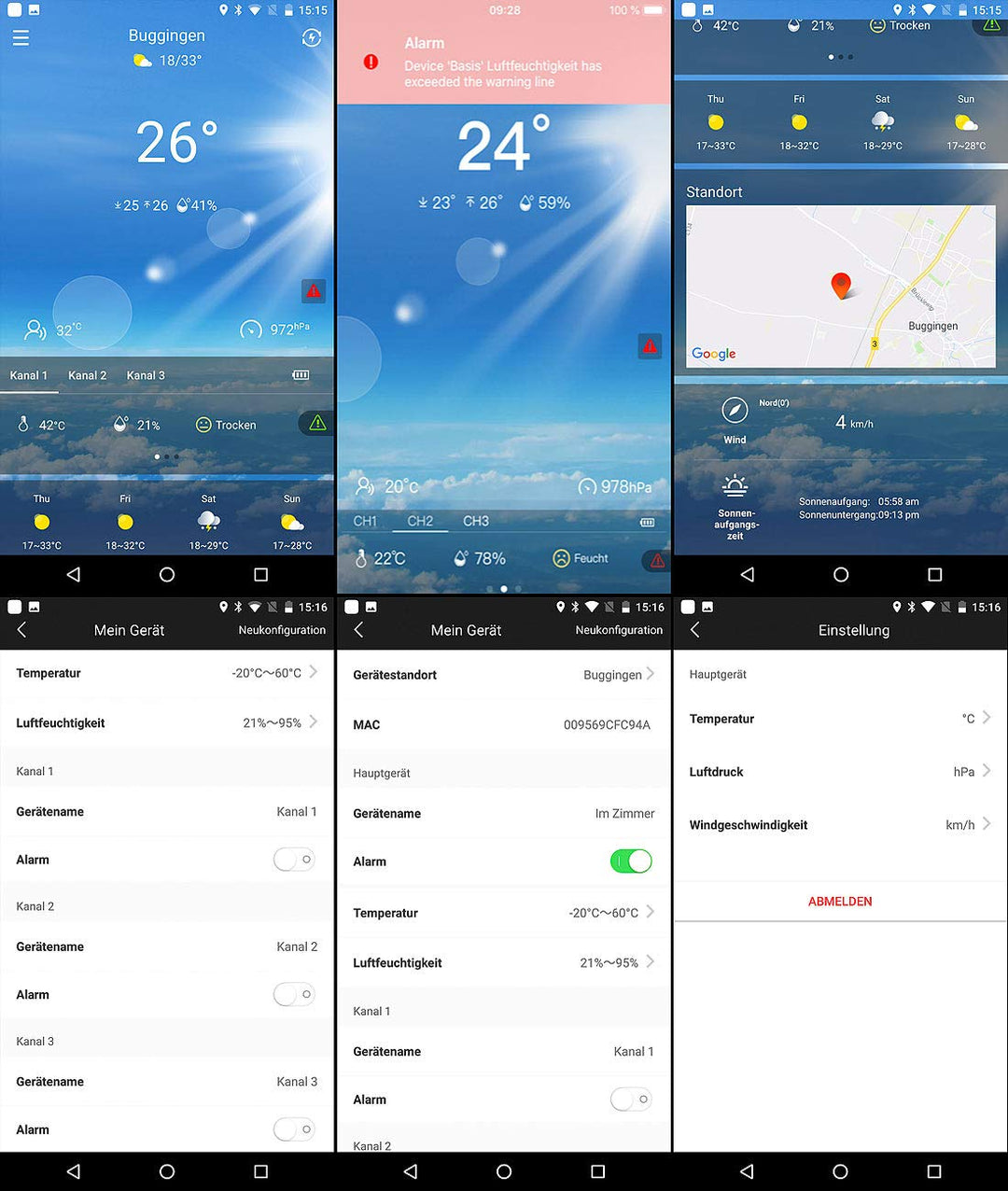 infactory Wetterstation WiFi: WLAN-Funk-Wetterstation mit Aussensensor, Wettertrend &amp; Datenlogger-Ap