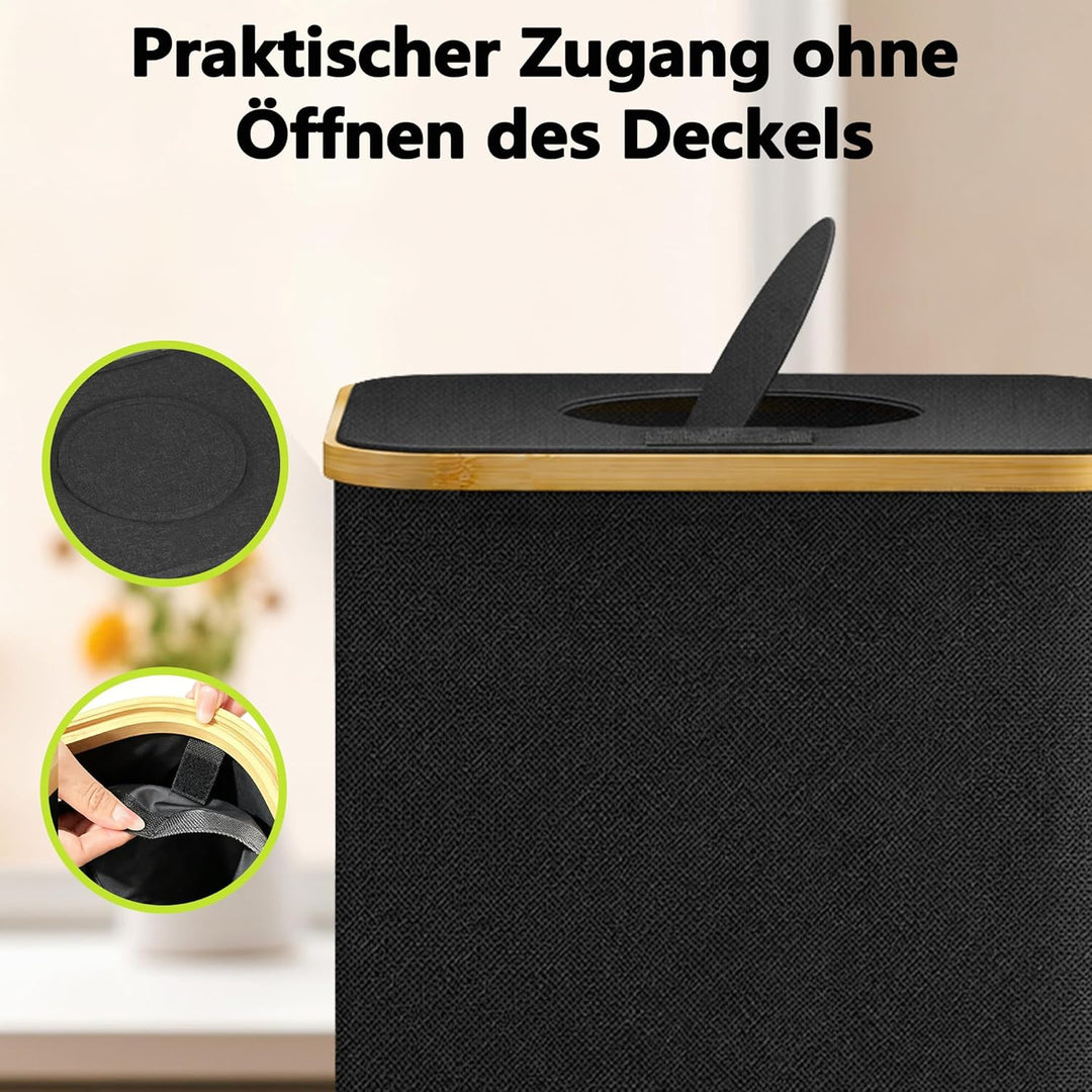 100L Pfandflaschen Sammelbehälter mit Deckel,Pfandflaschen Behälter Tragetasche Pfandsammler Organiz