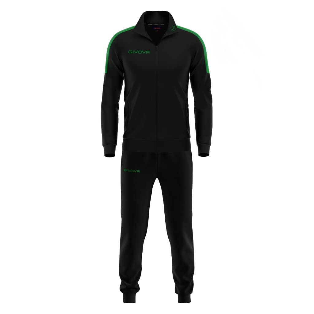Givova Unisex Tr033 Jumpsuit (1er Pack) XXS Nero-verde, XXS Nero-verde