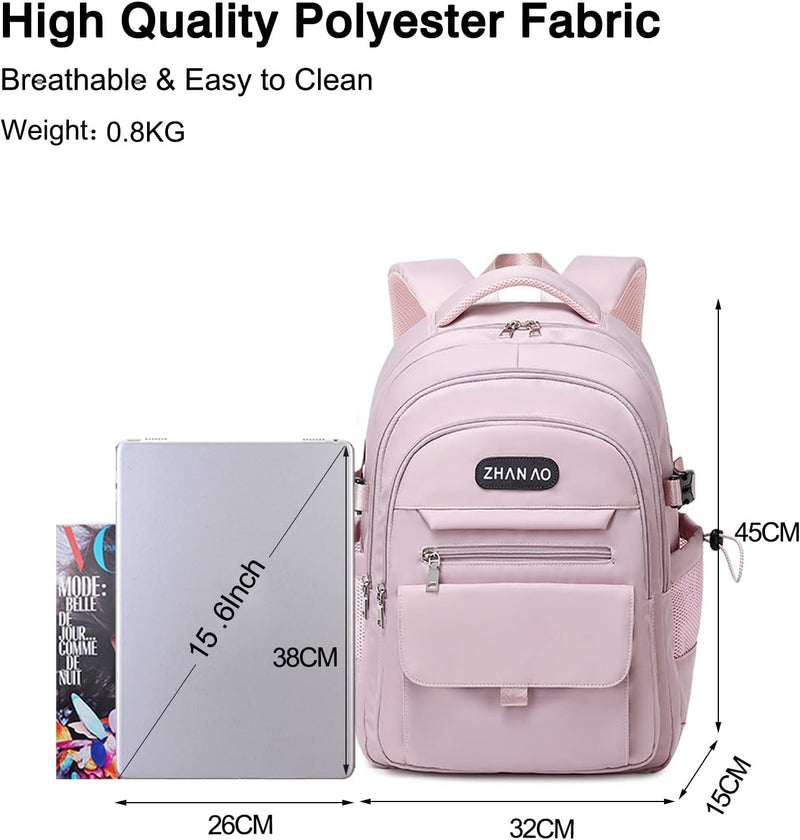 FANDARE Beiläufig Rucksack Schulrucksack Schultasche Junge Mädchen Schulranzen Daypacks mit 15.6 Zol