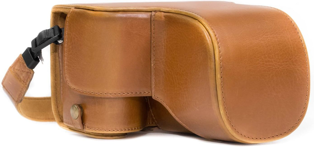 MegaGear MG1486 Sony Alpha A6500 (16-70, 18-135 mm) Ever Ready Leder Kamera-Case mit Trageriemen - H