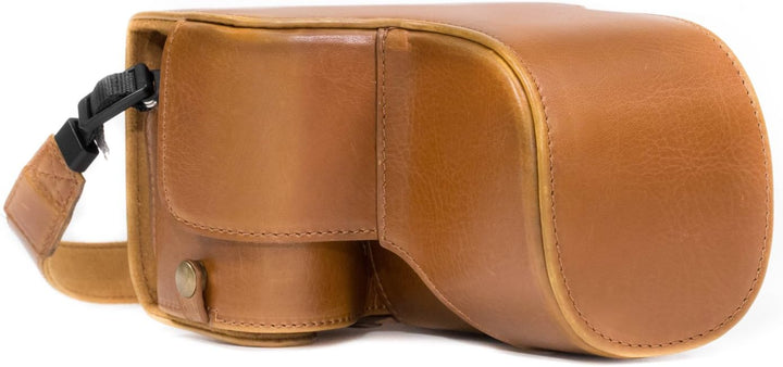 MegaGear MG1486 Sony Alpha A6500 (16-70, 18-135 mm) Ever Ready Leder Kamera-Case mit Trageriemen - H