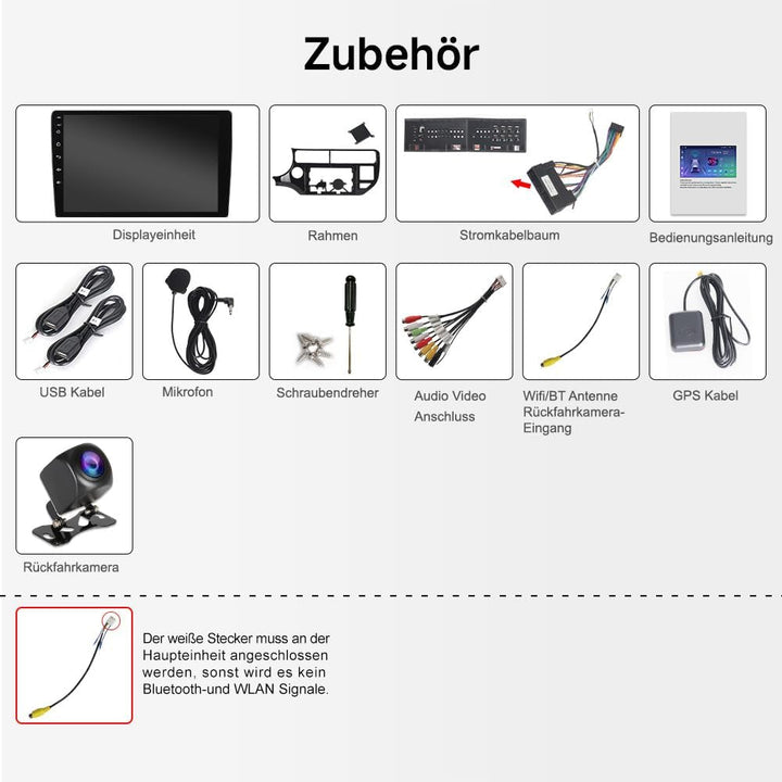 4+64GB 9 Zoll Android 15 Autoradio für Kia Rio iii Pride UB 2015-2017 Low-end Touch Screen Navigator
