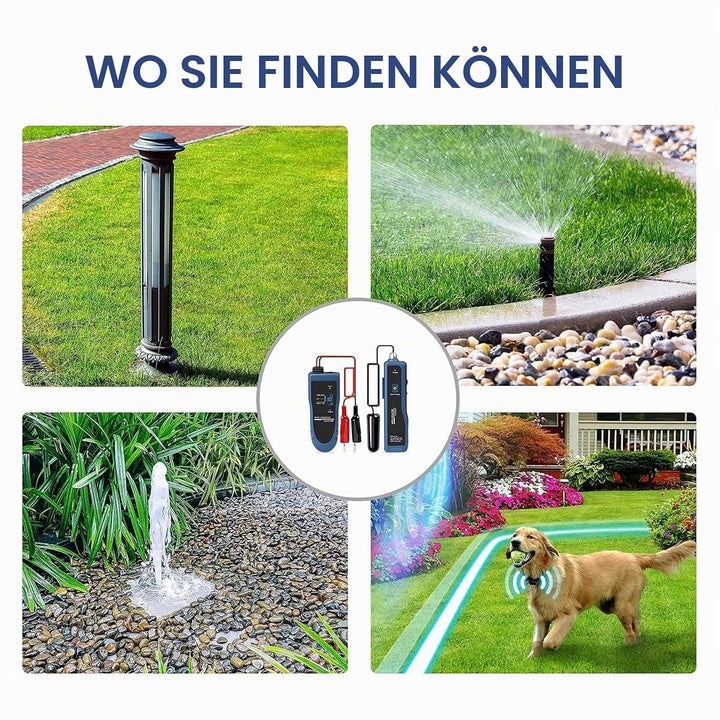 Kolsol Unterirdischer Kabel-Locator, Kabeltester F02 Pro mit wiederaufladbarem 1100-mAh-Akku zum Lok