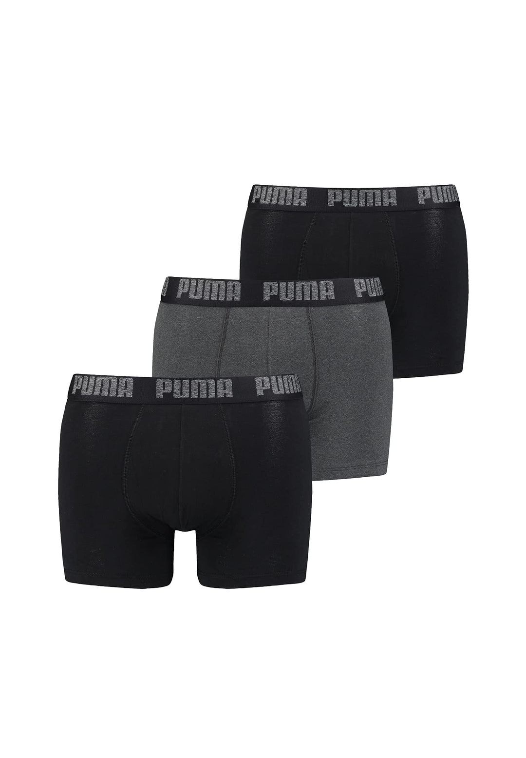 PUMA Herren Boxershorts (3er Pack) S 223 - Black/Anthracite, S 223 - Black/Anthracite