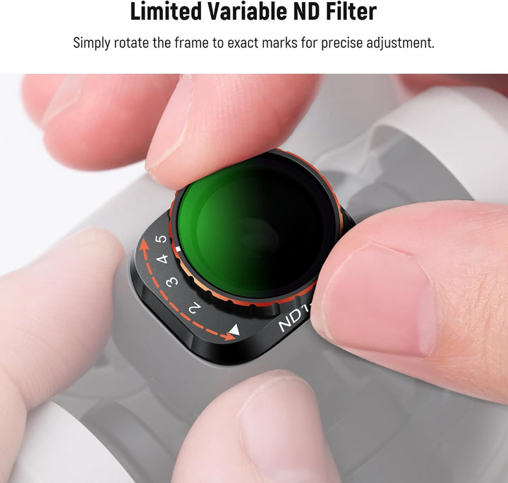 NEEWER Variabler ND Filter kompatibel mit DJI Mini 3 Pro, ND2-32 1-5 Snap Stop aus mehrschichtigem o