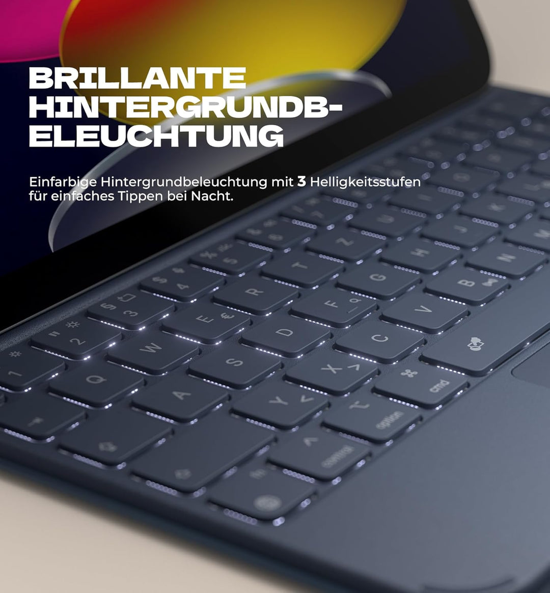 Dexnor Hülle mit Tastatur für iPad 11 Generation A16/10 Generation (11/10.9 Zoll, 2025/2022), Magnet