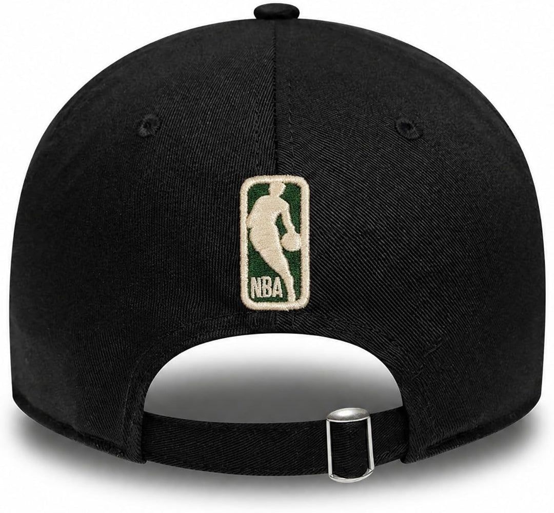 New Era NBA 9Twenty Cap Basketball Basecap verstellbar Strapback Kappe Einheitsgrösse #29-Bucks-Blac