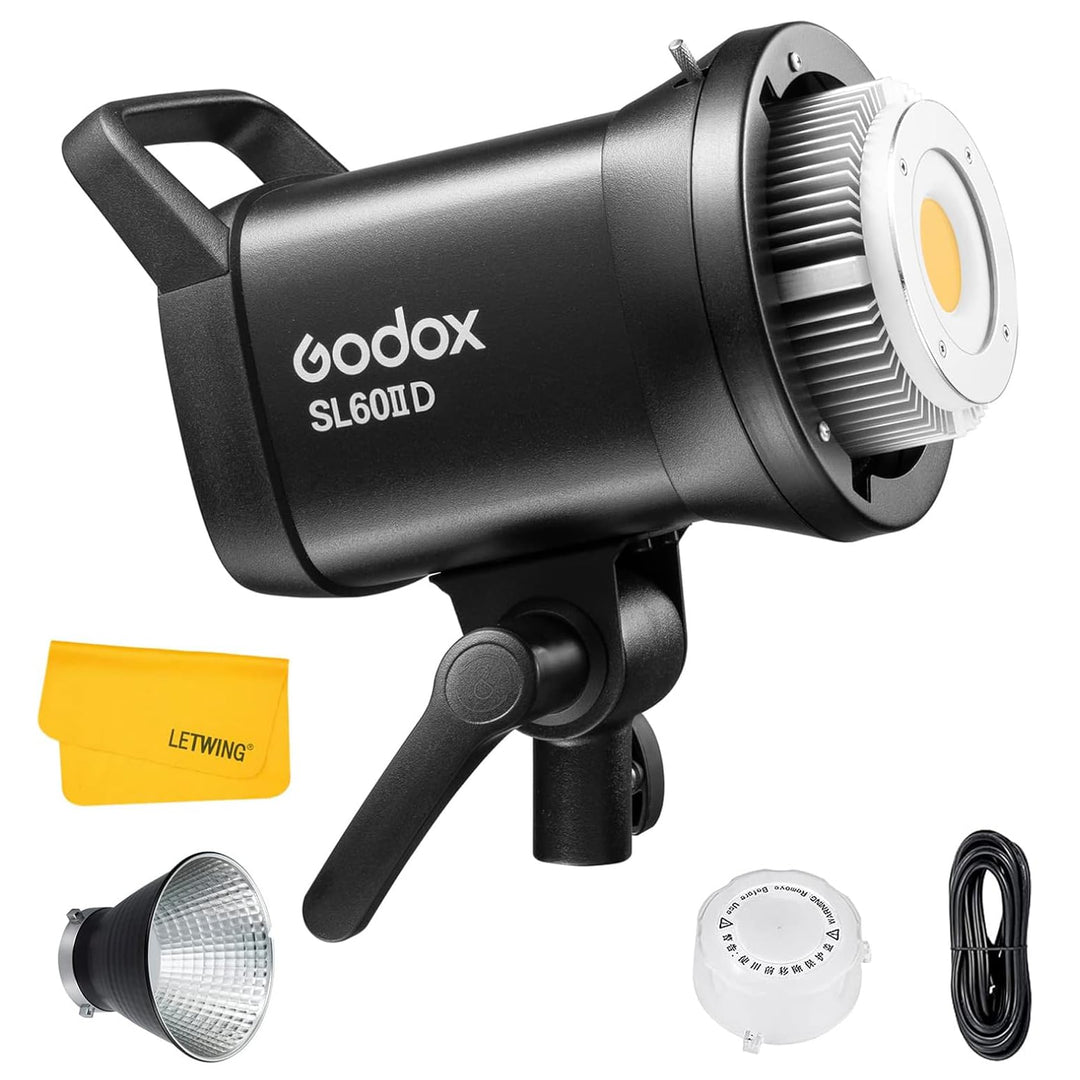 Godox SL60IID SL60II-D LED Video Lichter, 5600±200K, Upgraded CRI 96+, TLCI 97+, eingebaute 8 FX Eff