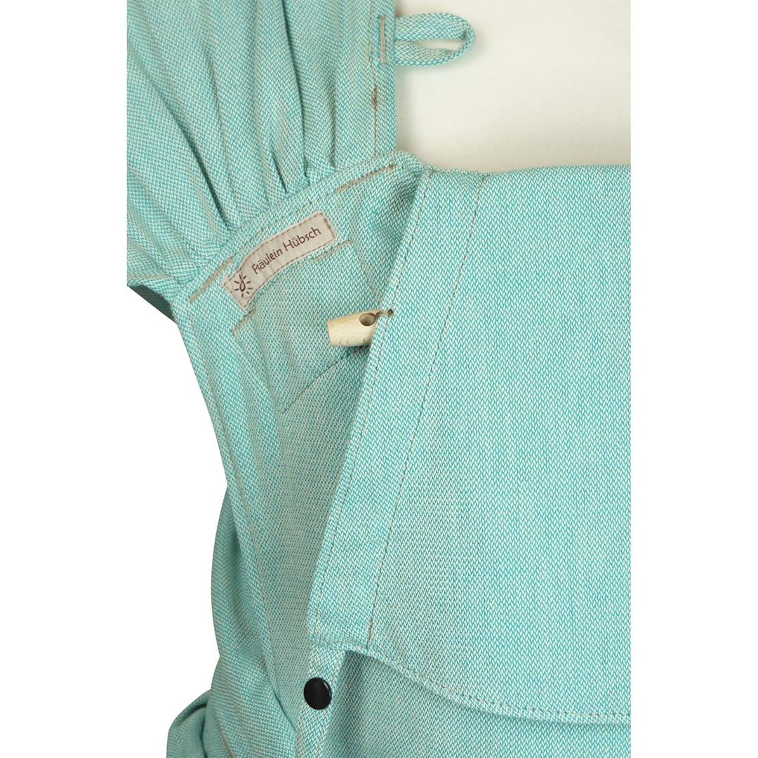 Fräulein Hübsch WrapCon Babysize in Aqua ab Geburt bis Kleinkindalter (50/56 – 80/86 cm) - Anhock-Sp