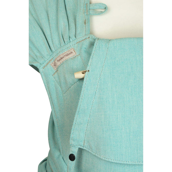 Fräulein Hübsch WrapCon Babysize in Aqua ab Geburt bis Kleinkindalter (50/56 – 80/86 cm) - Anhock-Sp