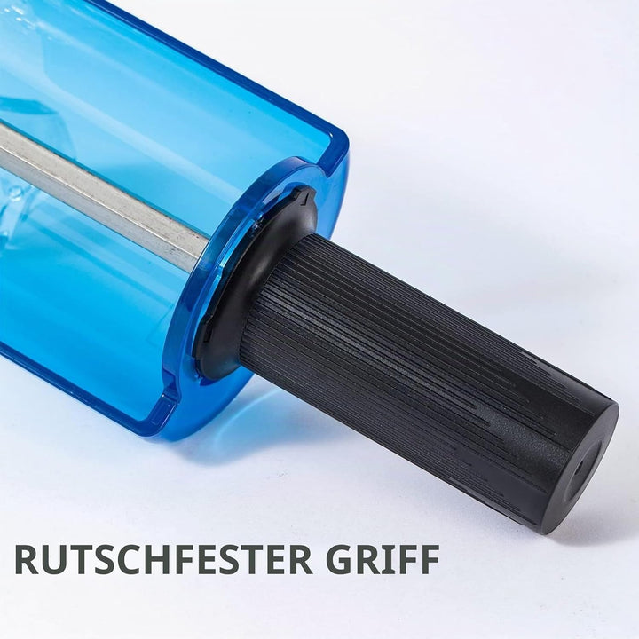 Xcman rotierendes Bürsten-Set für Ski, Bürstengriff mit Achse und 3 Bürsten: Nylon, Rosshaar, Messin