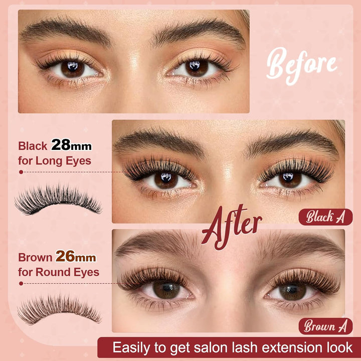 Higu clace Magnetische Wimpern,Magnet Wimpern Ohne Eyeliner,Magnetische Wimpern mit Applikator,Wimpe