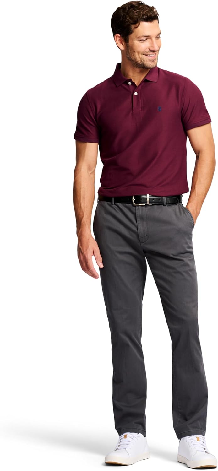 Izod Herren Chinohose mit Flacher Vorderseite, gerader Schnitt 30W / 30L Asphalt, 30W / 30L Asphalt