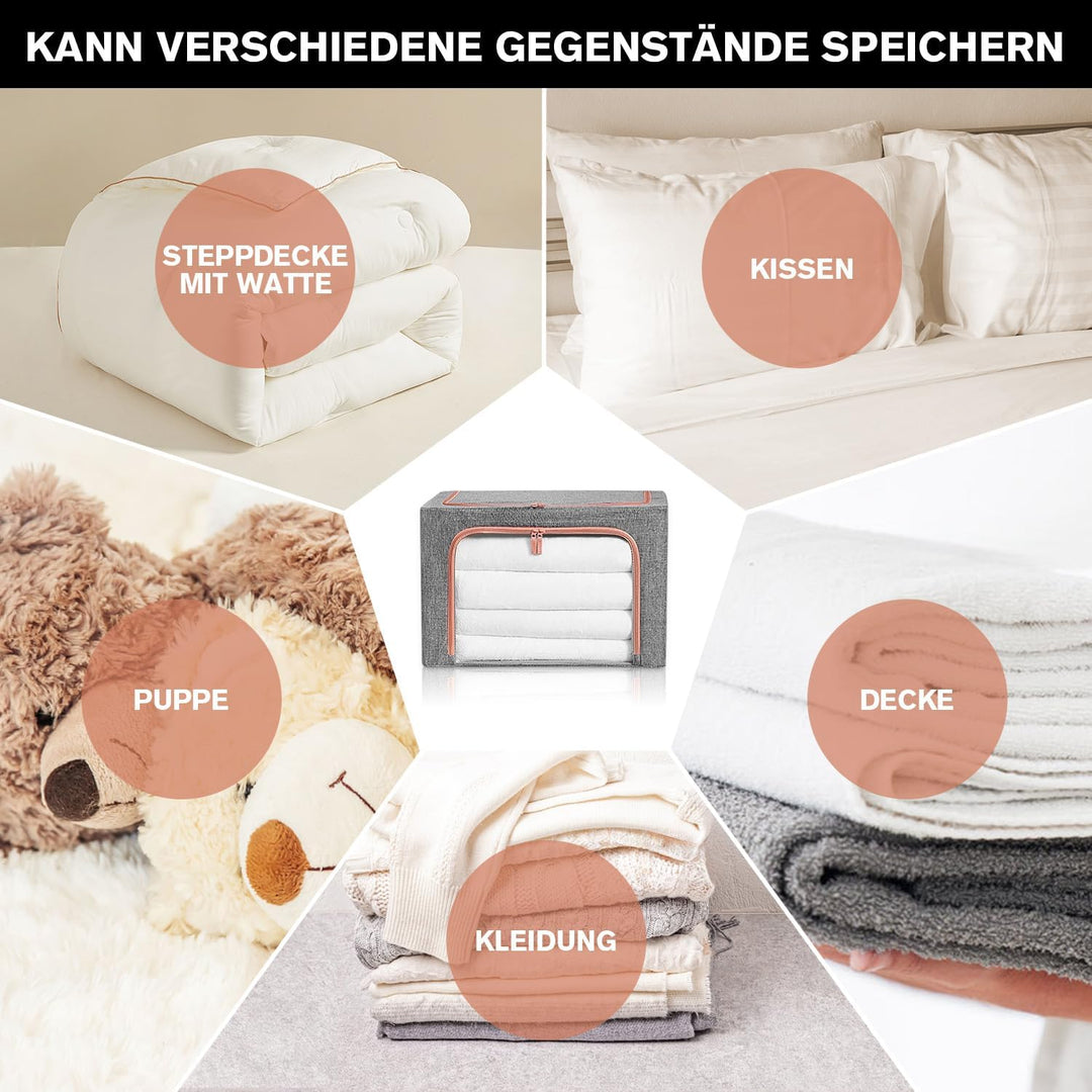 Grosse Kleideraufbewahrungstaschen, Schrank-Organizer und Aufbewahrung, faltbare Box aus Oxford-Stof