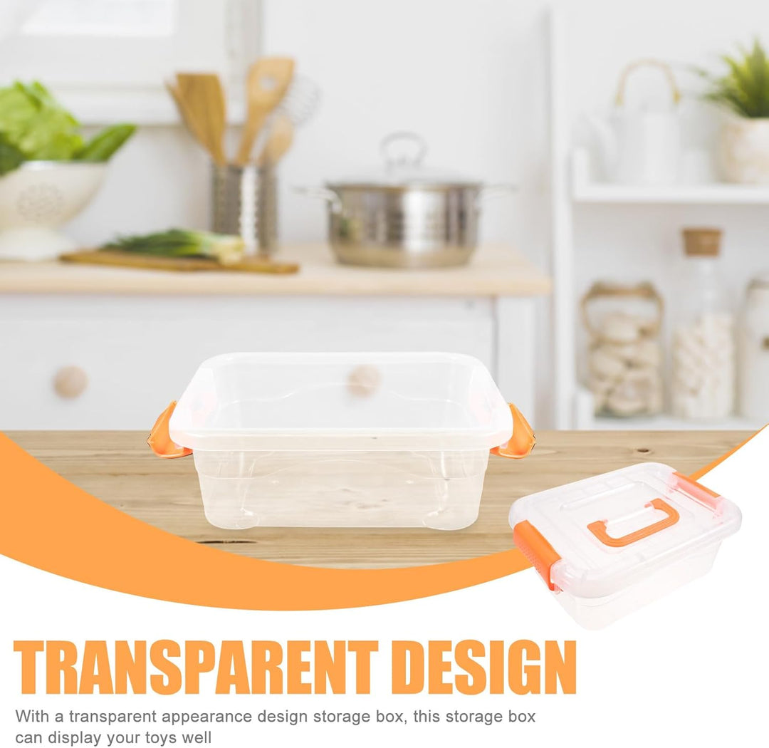 5 Stück pack Transparente Aufbewahrungsboxen aus Strapazierfähigem Kunststoff mit Griff Kleine Organ