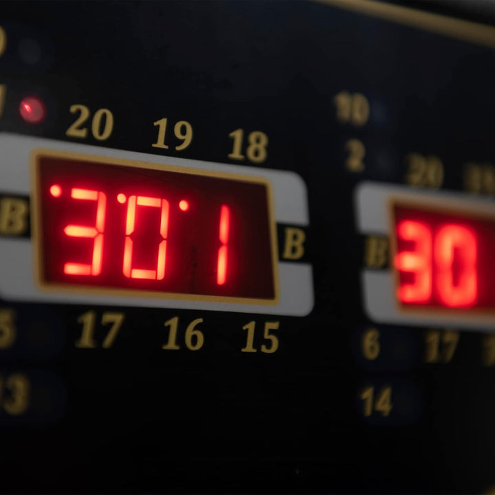 Dartautomat Karella CB-50, elektronische Dartscheibe mit 27 Spielen und 159 Spielvarianten, exakte T