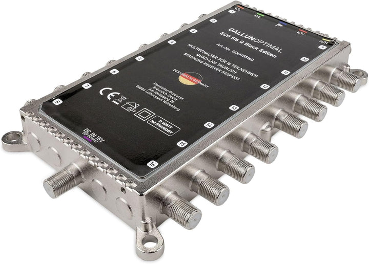ECO Multischalter-SAT 5/16 für 16 Teilnehmer/Quattro & Quad-LNB fähig/Digital, HDTV, FullHD, 4K, UHD