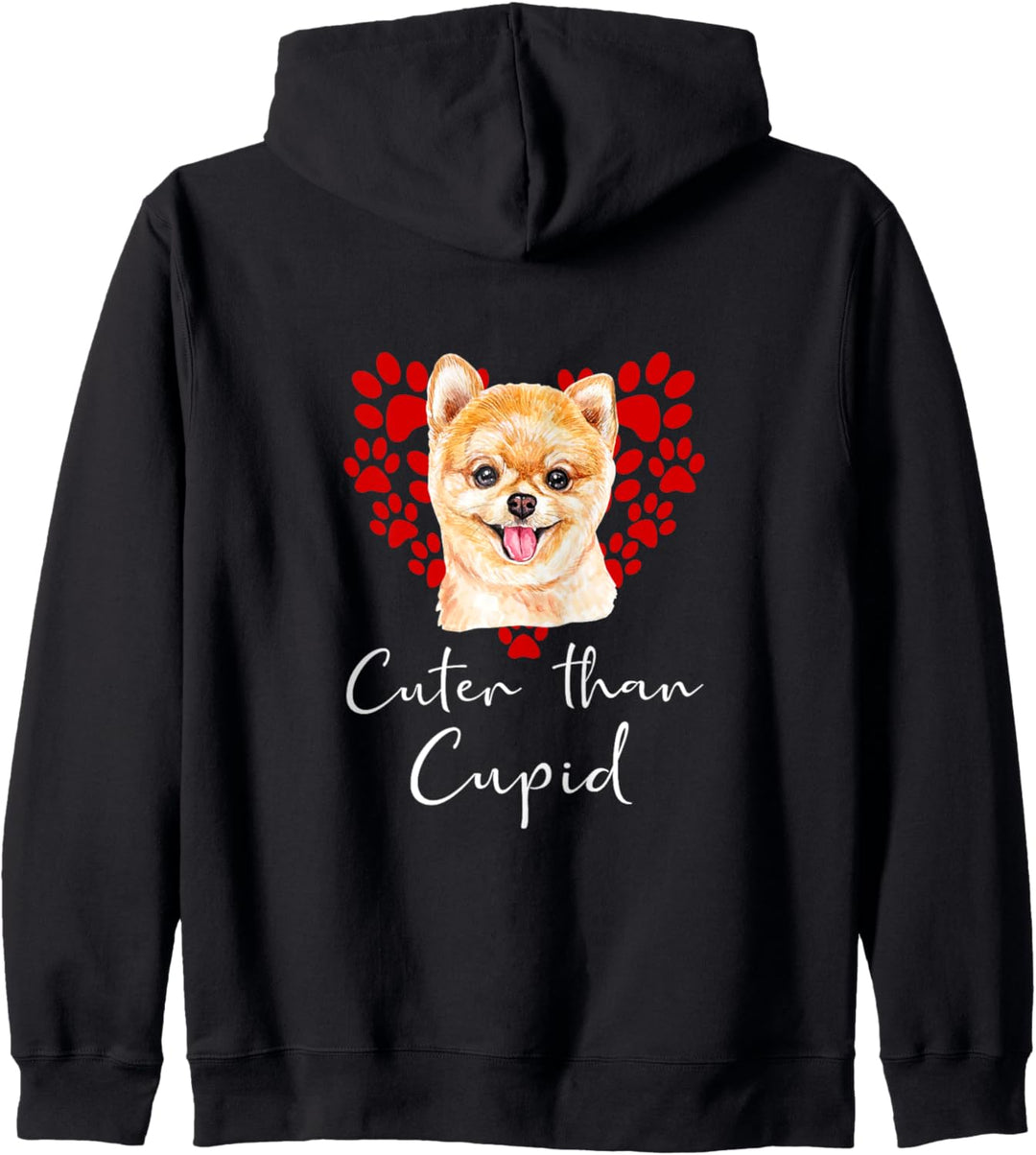 ZWERGSPITZ Cuter Than Cupid Hunde Valentinstag Kapuzenjacke