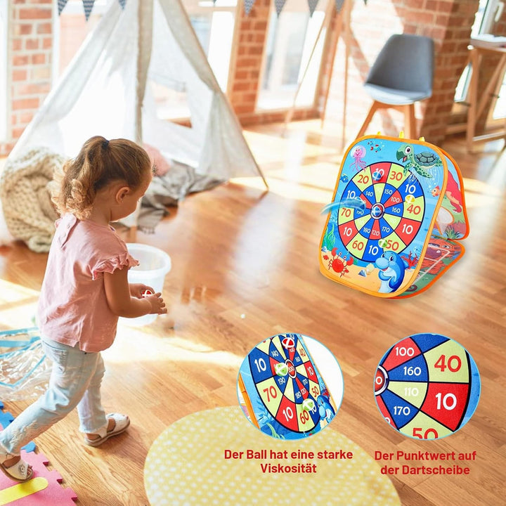Vdealen Outdoor Sitzsack Wurfspiel Spielzeug für Kinder, 3 in 1 Cornhole Spiel für Innen Gelten für