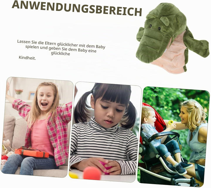 SUPVOX Krokodil Handpuppe mit Offenem Mund Interaktives Pädagogisches Tier Handspielzeug für Fördert