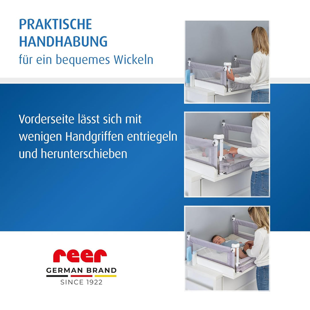 reer Wickeltisch-Absturzsicherung | U-förmige Wickeltisch-Sicherung | mit hohen Seitenteilen | prakt