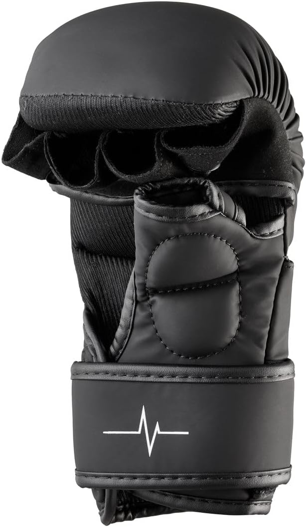 CEEROC MMA Sparring Handschuhe Mato, Schwarz/schwarz hochwertiges Kunstleder S/M, S/M