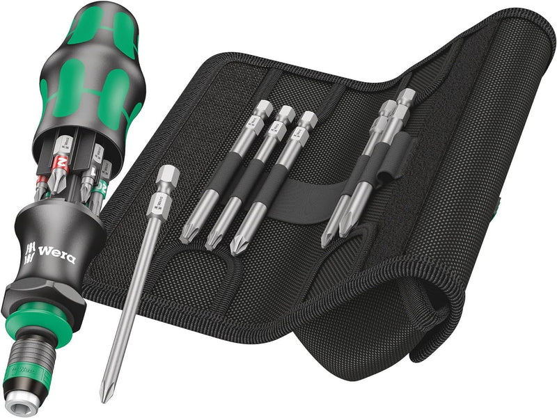 Wera 05051017001 Kraftform Kompakt 20 Tool Finder 2 mit Tasche, Schraubendreher mit Bit Magazin, 13-