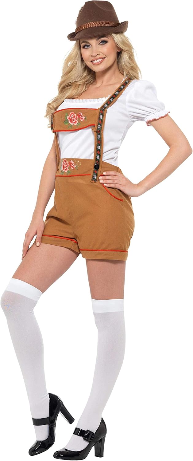 Smiffy's Smiffys 49654 Sexy bayrisches Biermädchen-Kostüm, braun L, L