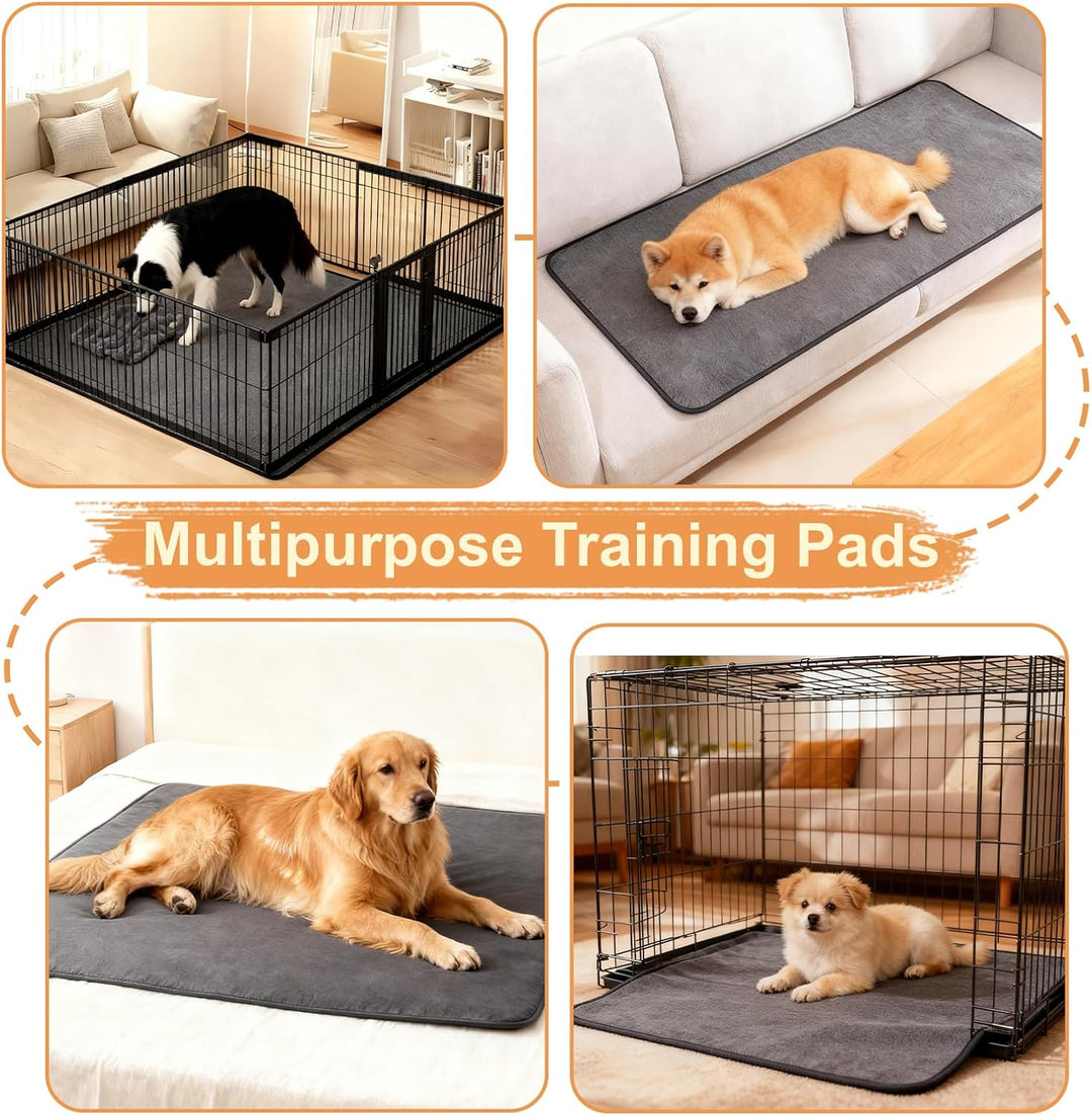 Inkontinenzunterlage Waschbar, 2er Set 122x122 cm Hundedecke Wasserdicht PIPI Matten für Hunde, Welp