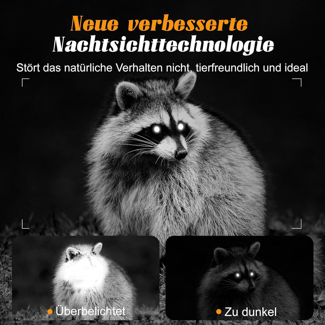 MAXDONE Wildkamera mit Handyübertragung APP - Wildtierkamera 4K 64MP HD mit WLAN Bluetooth Bewegungs