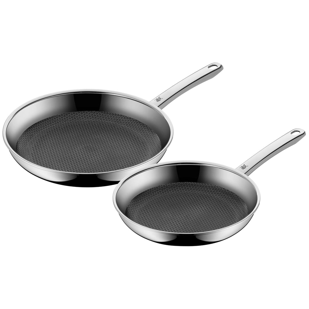 WMF Profi Resist Stielpfannen-Set, 24 und 28 cm, Bratpfanne, Kratzfest, PermaDur Antihaftversiegelun