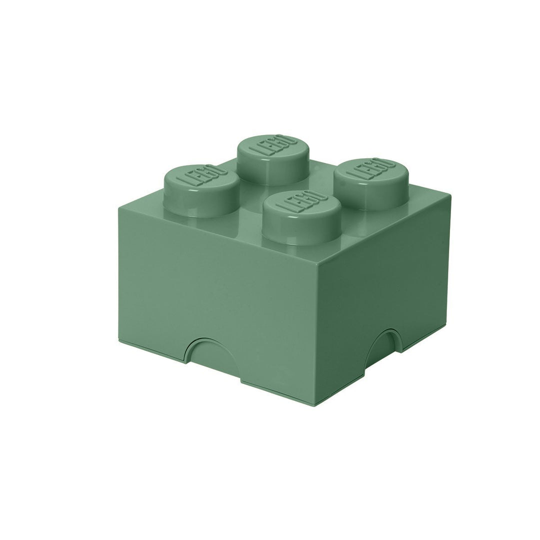 LEGO Aufbewahrungsstein, 4 Noppen, Stapelbare Aufbewahrungsbox, 5,7 l, sand grün