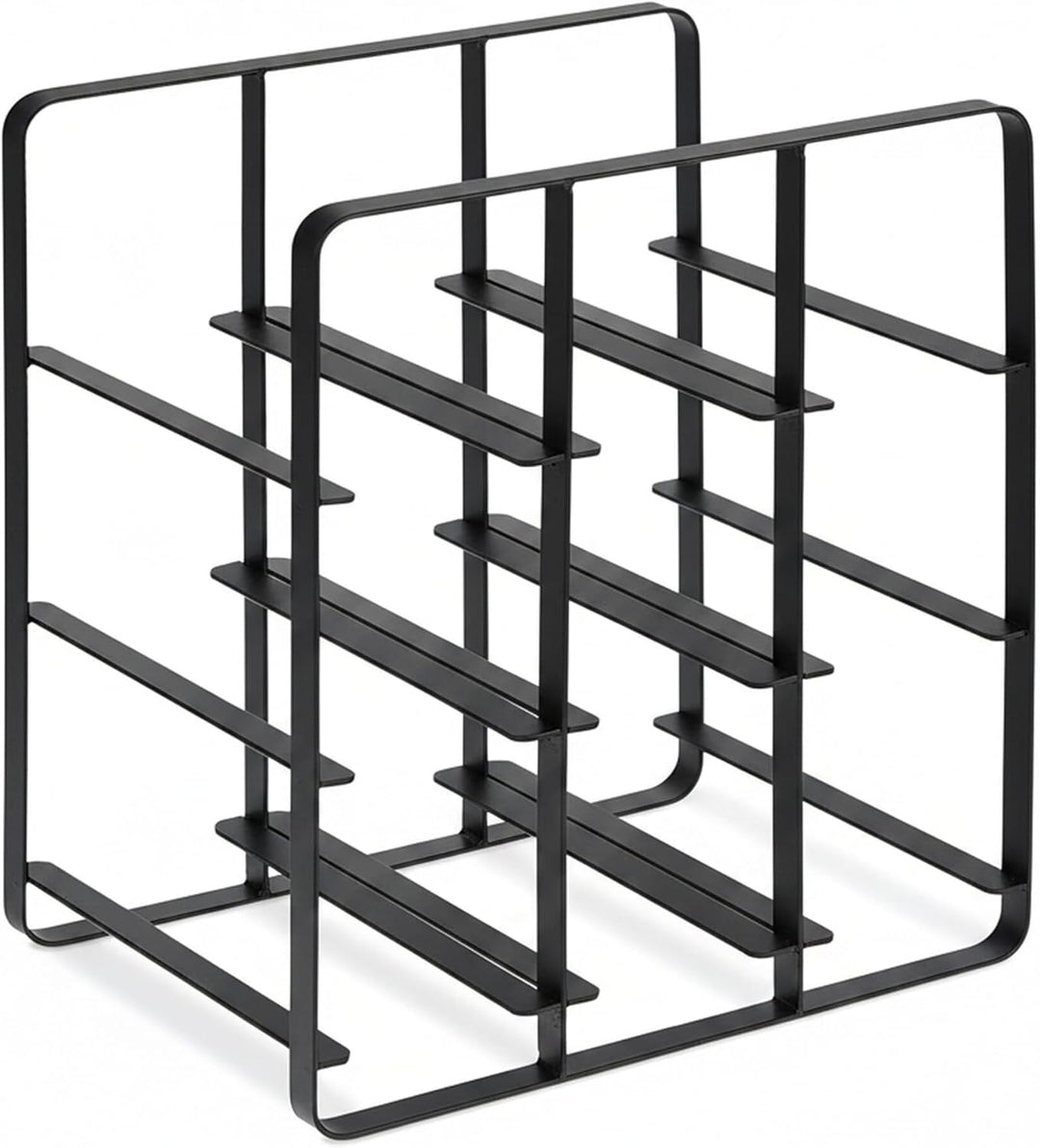 Relaxdays Weinregal Metall, 9 Flaschen, Weinhalter, HBT 30,5 x 27,5 x 20 cm, Weinständer für Küche &