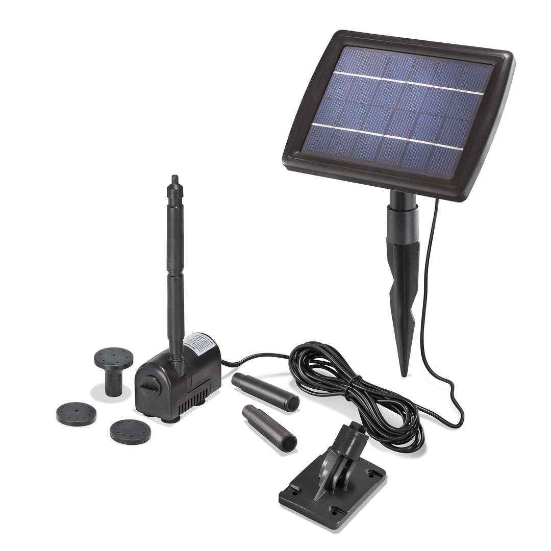 Solar Teichpumpe 2 Watt Solarmodul 175 l/h Förderleistung 70 cm Förderhöhe Komplettset Gartenteich,