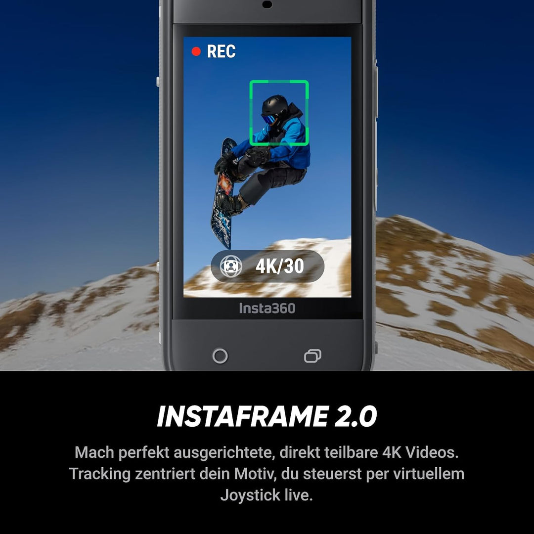 Insta360 X5 No-Drone-Bundle - wasserdichte 8K 360°-Kamera, Unsichtbarer Selfie-Stick-Effekt, Spitze
