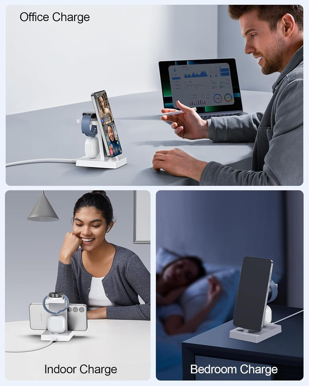 Ladestation für mehrere geräte - NANAMI 30W USB C Schnellladestation kompatibel mit Samsung Watch un