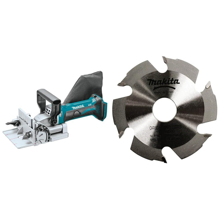Makita DPJ180Z Akku-Nutfräse 18V (ohne Akku, ohne Ladegerät) + Nutfräser 100mm