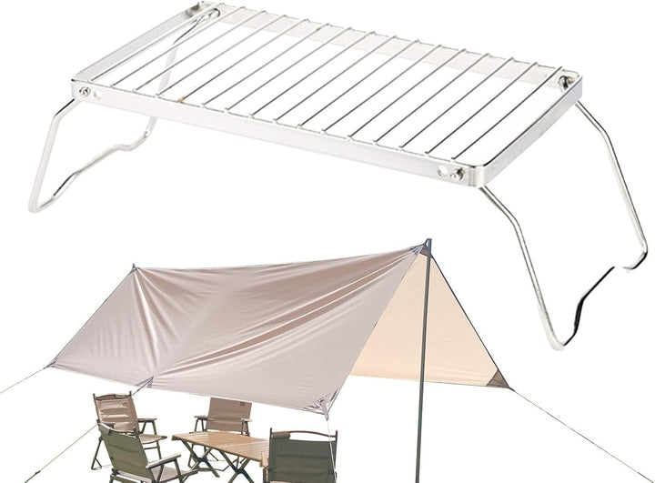 Klappbarer Lagerfeuergrill, Campingrost, Tragbarer, Zusammenklappbarer Campinggrill Aus Edelstahl Üb