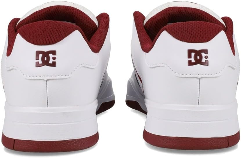 DC Herren Central Casual Low Top Skate Shoe SneakerSkate-Schuh 38 EU White Purple Wine, 38 EU White