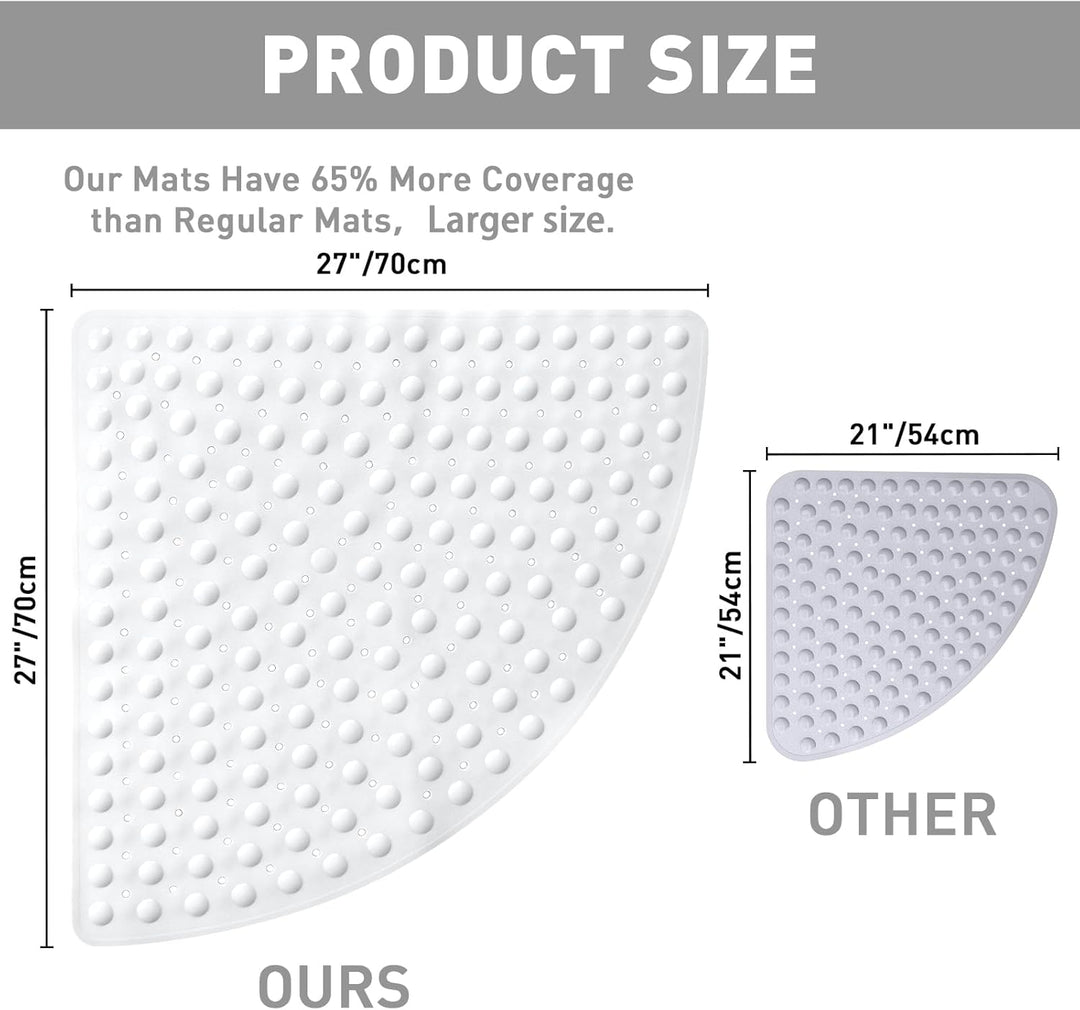 Walant Duschmatte rutschfest 70x70 cm,Badewannenmatte mit Saugnäpfen,BPA-frei PVC Bath Mat, Schimmel