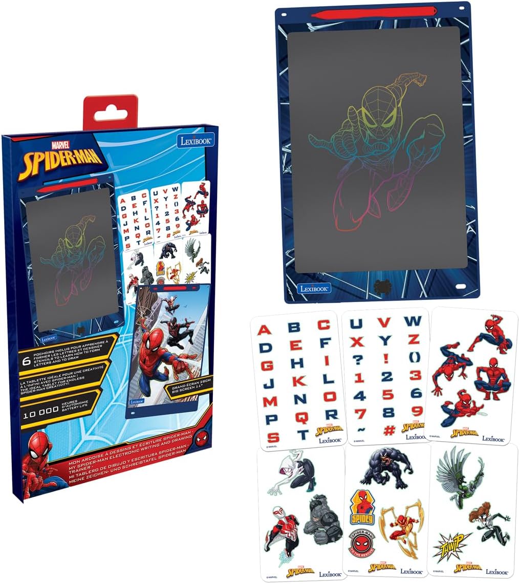 Lexibook, Spider-Man, Magic Slate, Künstlerisches und kreatives Spielzeug für Mädchen und Jungen, Me