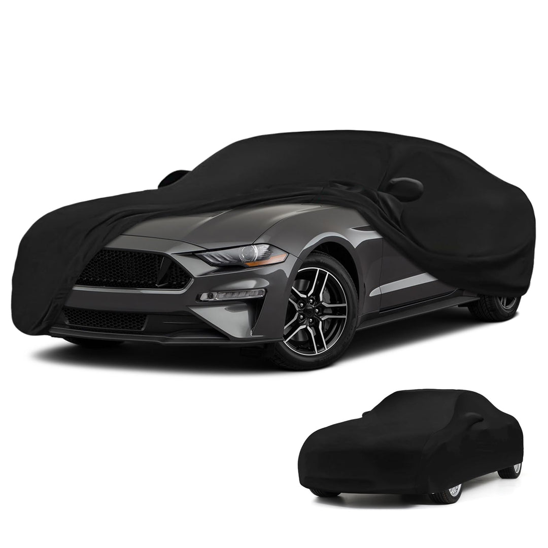 JUDANNA Autoabdeckung Indoor für Ford Mustang 2005-2024, Elastisches Innenbereich Auto Abdeckplane A